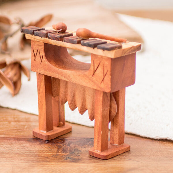 Hand-Carved Eco-Friendly Mahogany Wood Marimba Home Accent, 'Tropical Rythm' Hand-Carved Eco-Friendly Mahogany Wood Marimba Home Accent, 'Tropical Rythm'
