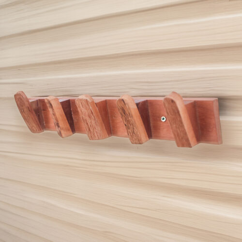 Hand-Carved Polished Longan Wood Coat Rack from Thailand, 'Homey Hands'
