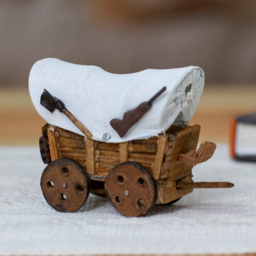 Wagon-Themed Rustic Handcrafted Wood Home Accent from Mexico, 'Wonderful Wagon'